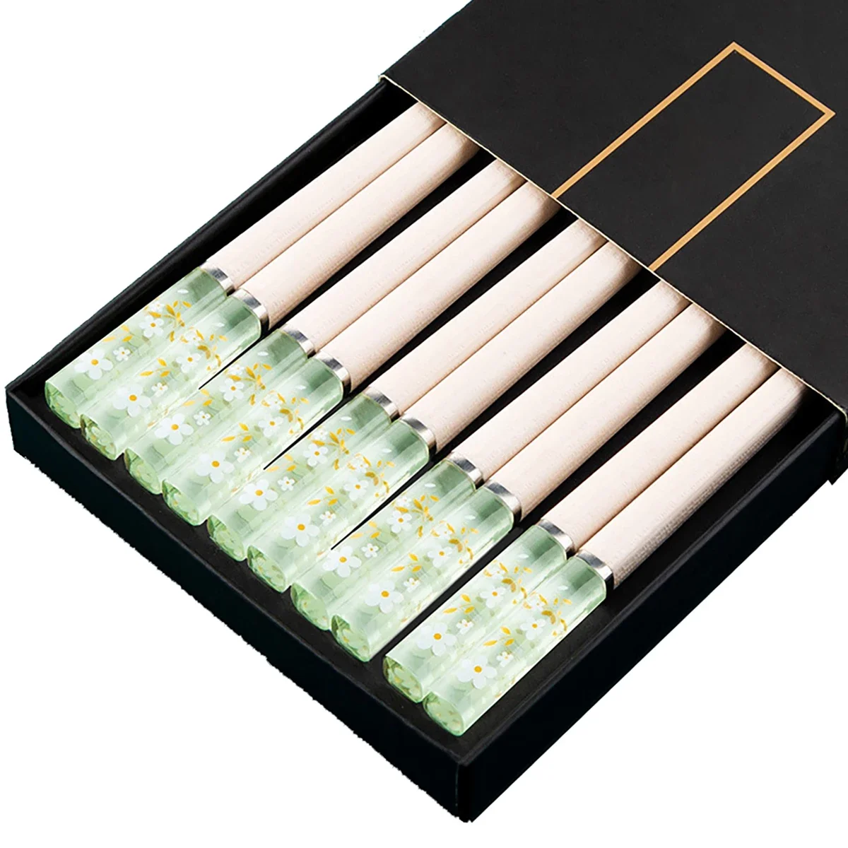 5Pairs Non-Slip Chopsticks Korean Home Hotel Restaurant Portable Healthy Food Stick For Sushi Chopsticks