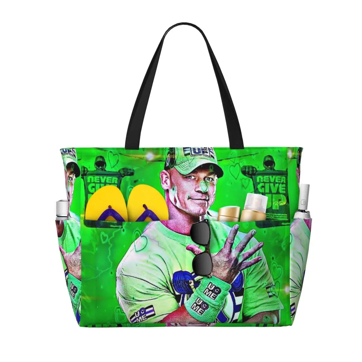 

John Cena The Champ Is Here Wrestler Sports Beach Tote Bag Sport Gym Yoga Duffle Large Tote Bag Women Travel Bag Fitness bag