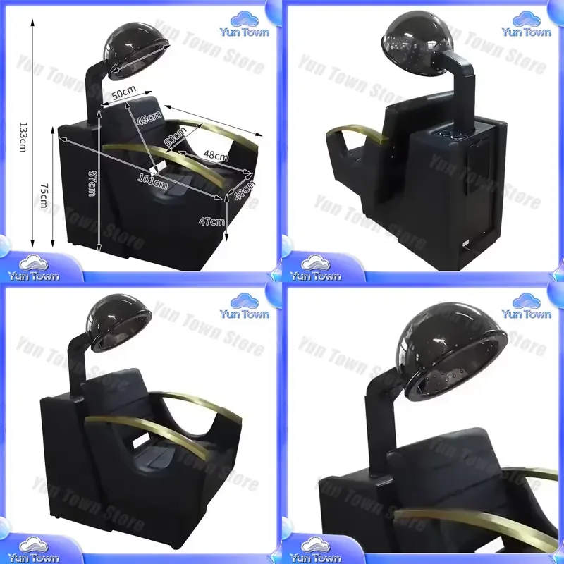 Hands-free Multi Hair Dryer for Pets with Chair Black Silver Dryer Chair Salon Furniture for Pet Grooming Station Dog Cat