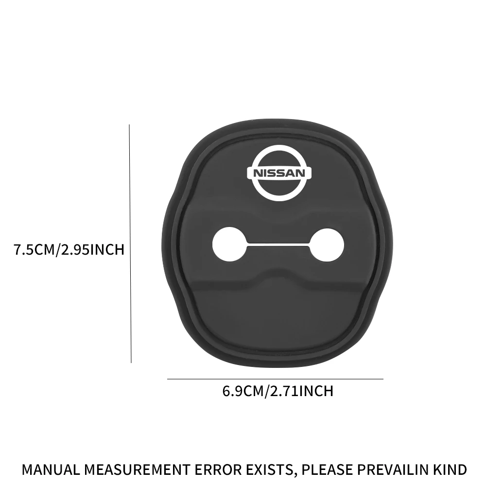Car Door Lock Protective Cover For For Nissan Nismo Tiida Teana GTR 350Z 370Z 240SX Juke Versa Almera Accossories Car Styling