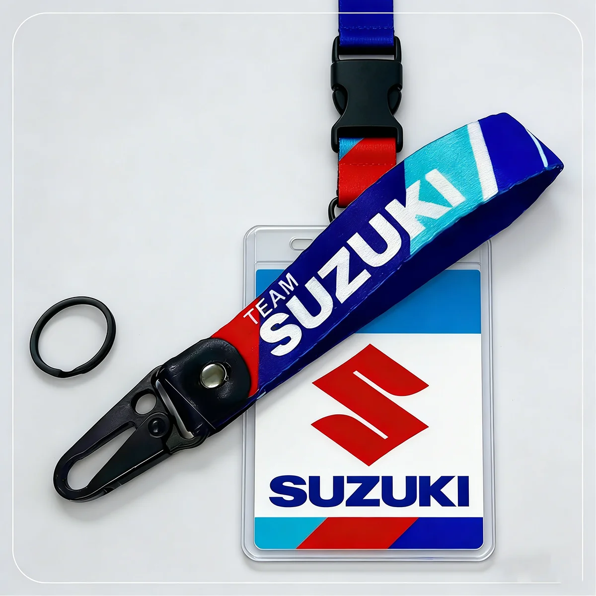 Hot Sale Keychain Suzuki Logo Motorcycle Car Bike Bag Key Chain Metallic Leather