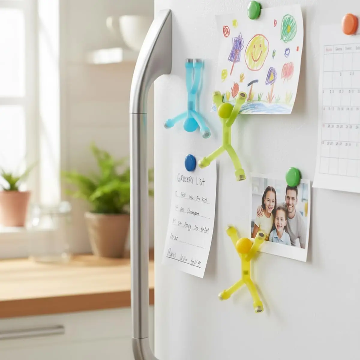 Creative Magnet Wall-Climbing Rubber Miniature Matchstick Man Hand-in-Hand Strong Magnetism Crawling Toy Refrigerator Magnet Min