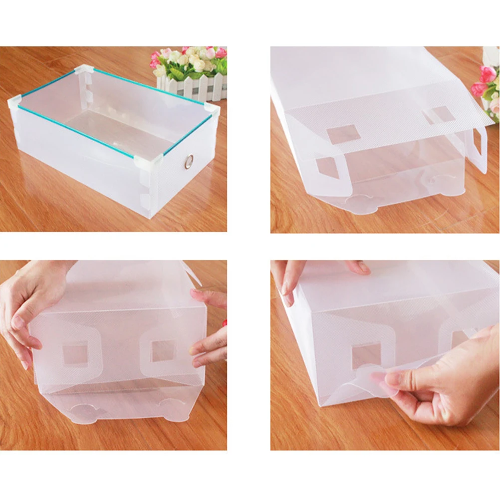 

6 PCS Dust-proof Shoe Box Transparent Boot Boxes Clear Storage Containers Organizer Boots