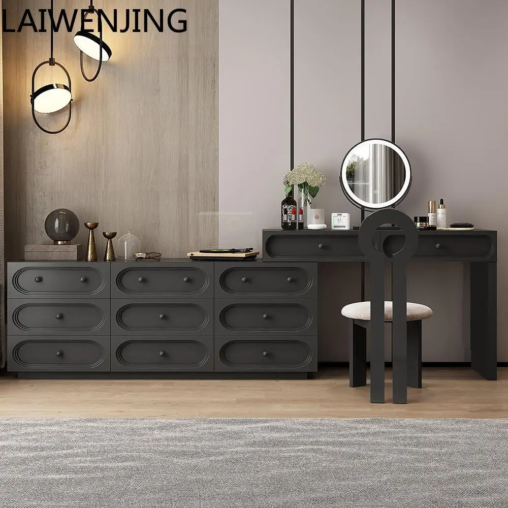 

SGF Italian minimalist dresser chest cabinet integrated storage makeup table