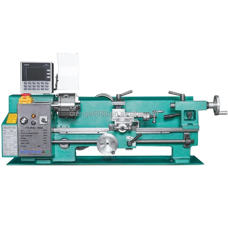 220V 750W Mechanical Precision Metal Turning CNC Lathe Machine 400mm Bench Top Metal Lathe Machine