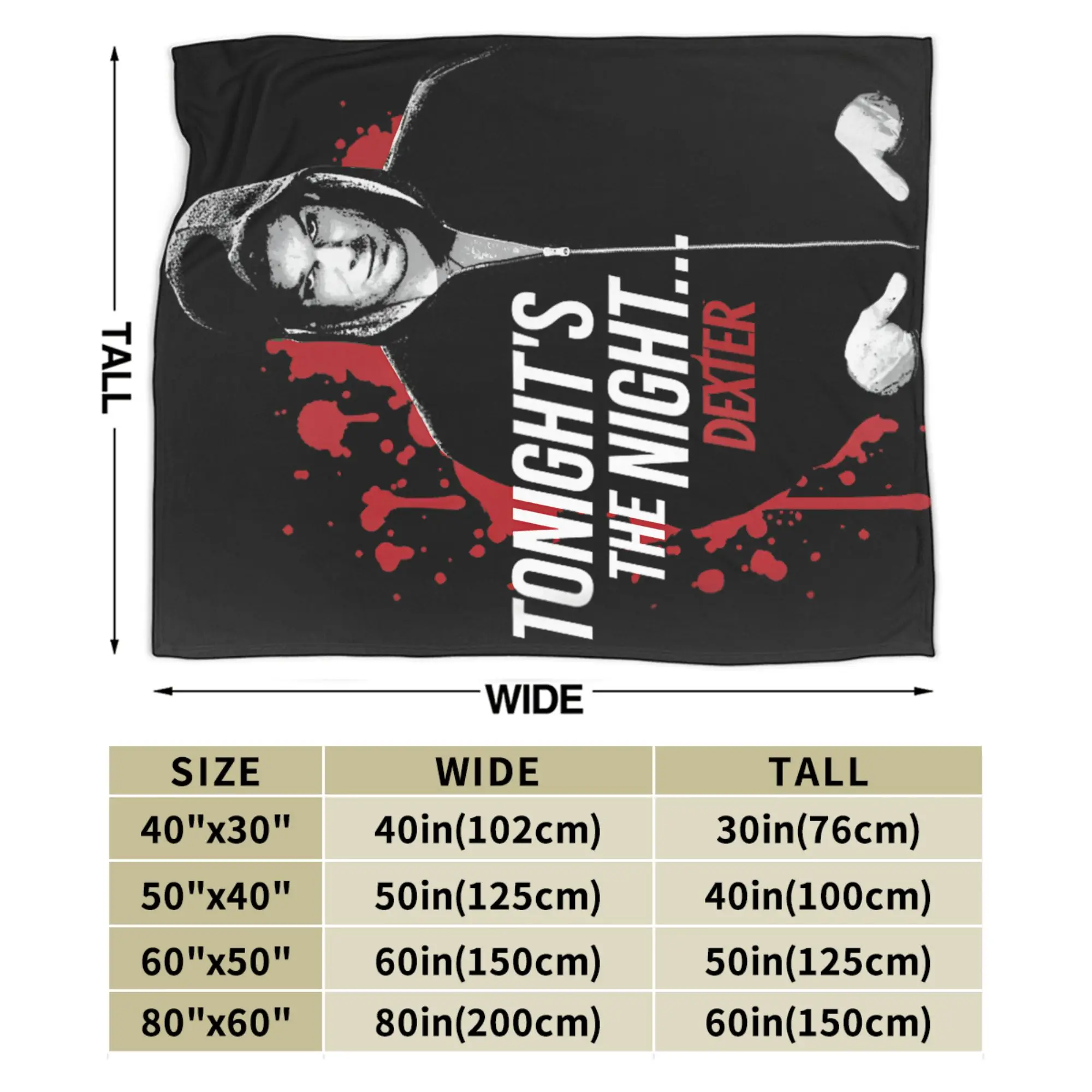 ديكستر مورغان ليالي الليل... بطانية مخملية لفيلم الرعب خفيفة الوزن ورقيقة لمفرش أريكة السيارة #6