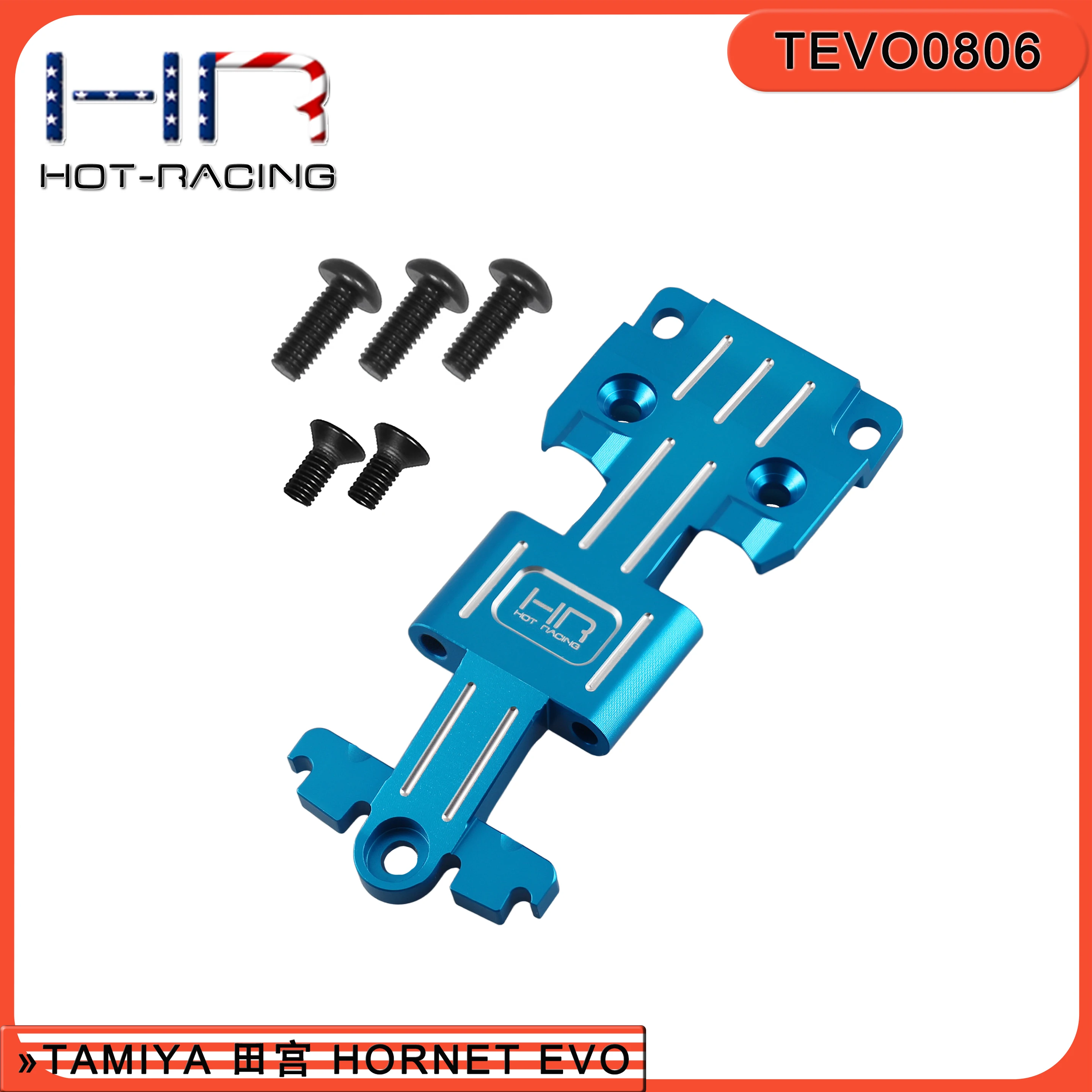 Hot Racing TEVO0806 Alum Front Lower Arm Mount for Tamiya Hornet EVO