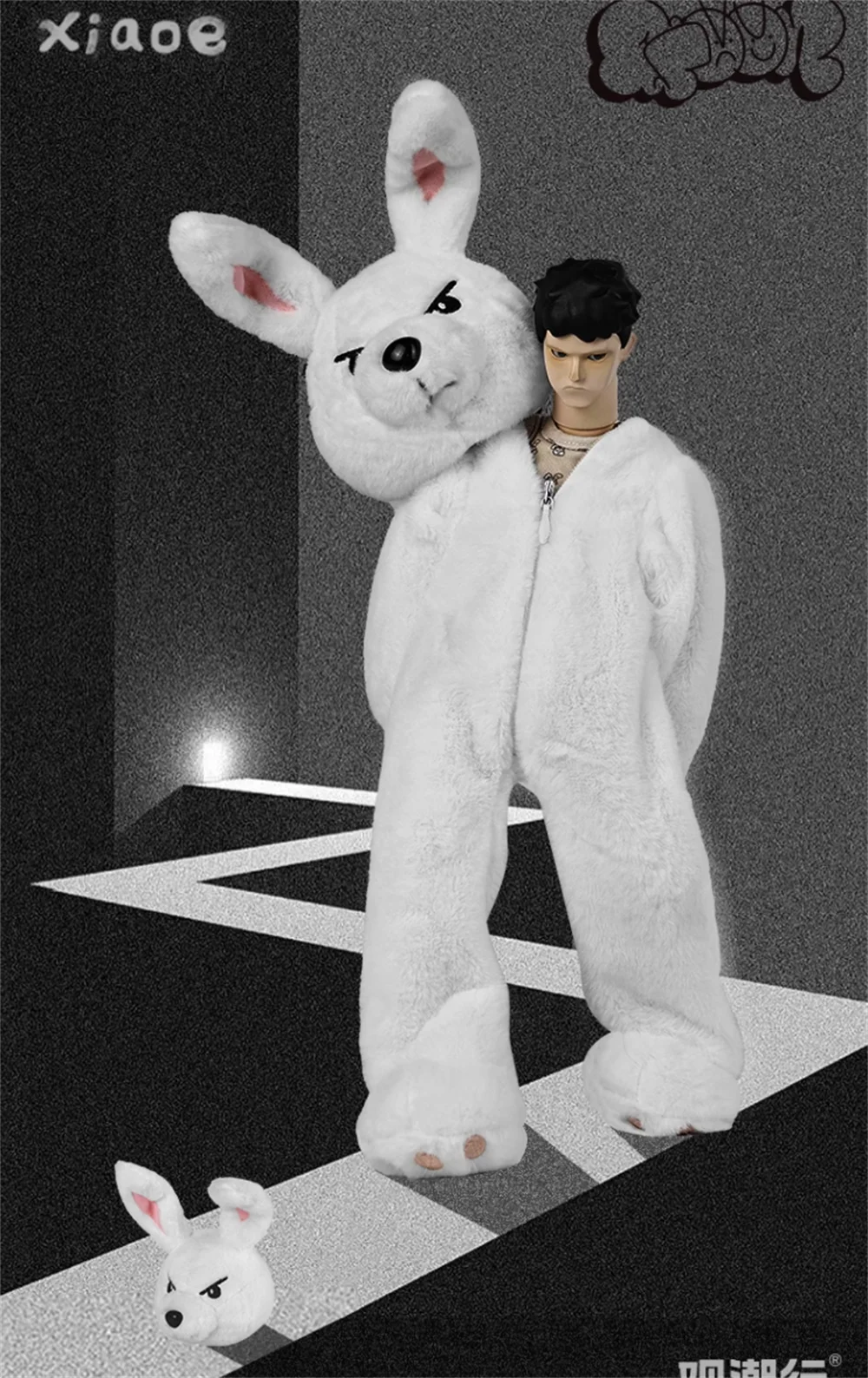 

Hot Sales 1/6th 3ATOYS GOON Handsome Guy Rabbit Xiao E Boy Full Set Moveable Action Figure About 12" Gift For Fans Collect