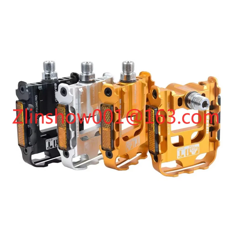Aluminum Alloy Foldable Bike Pedal 14mm DU Bearing  Mountain Folding Bicycle Platform Pedals