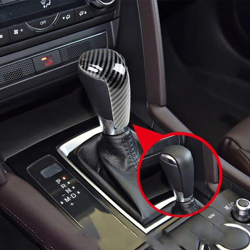 

Car Accessories Auto Gear Shift Knob Cover Carbon Fiber ABS Protector Trim For Mazda Axela CX-30 Mazda3 CX-4 CX-5 CX-8 Atenza