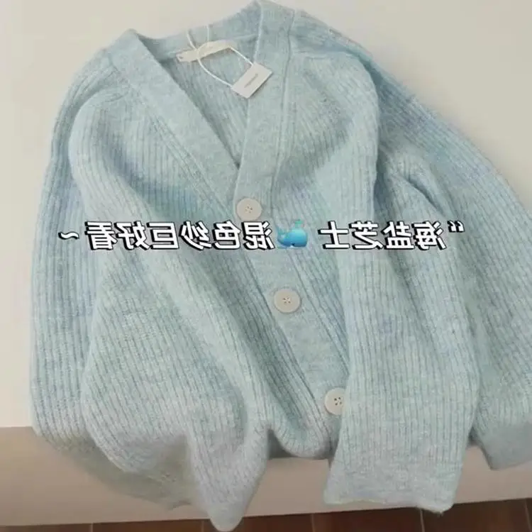 

plus Size 300 Pou Fat MM Soft Sle V-Ne Knitted Open Cardigan Women's Autumn Winter Loose Trendy Sweater Jaet