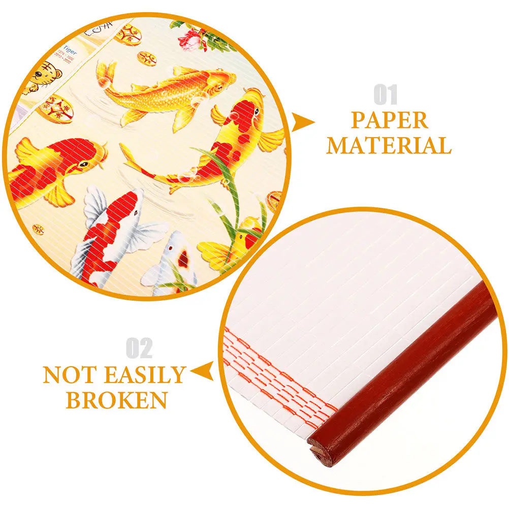 2Pcs 2025 Year of Snake Wall Calendar Imitation Rattan Scroll Monthly Lunar Calendar Home Office Decor Spring Festival