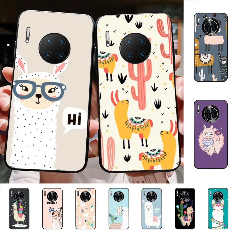 Cute Llama Alpaca Phone Case For Huawei Mate 10 20 30 40 50 lite pro Nova 3 3i 5 6 SE 7 pro 7SE