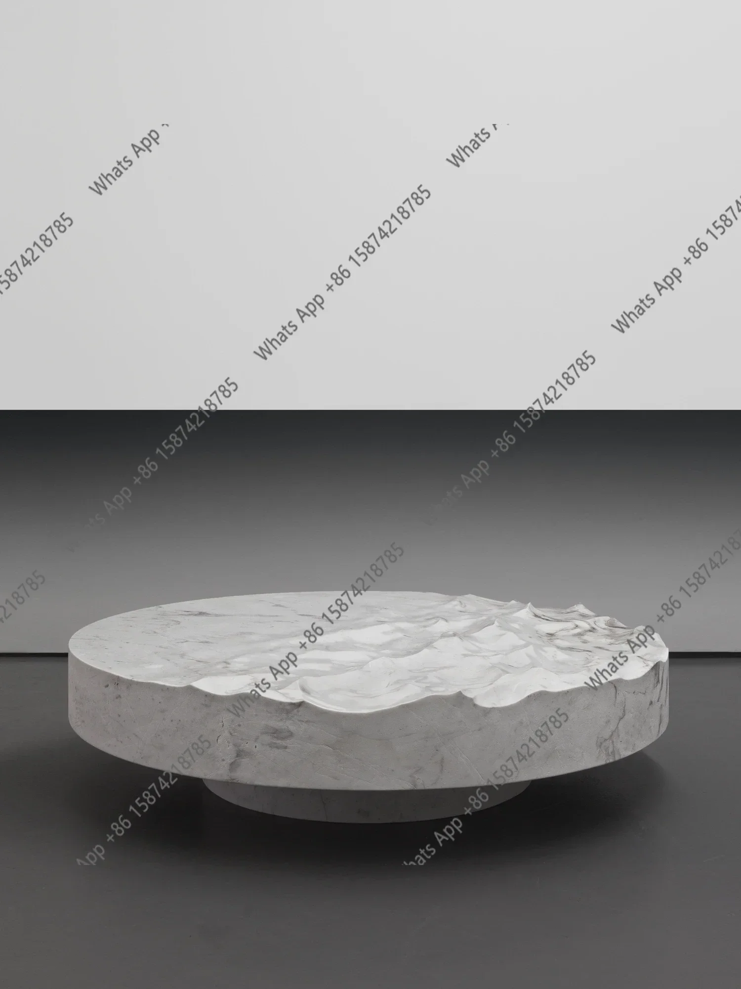 S Creative Personality Art Postmodern Zen Coffee Table Imitation Marble Water Ripple Tea Table Water Cube Square X