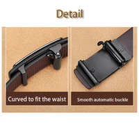 OYIFAN mode hommes ceinture hommes en cuir véritable ceinture automatique boucle cliquet ceinture réglage aléatoire 5