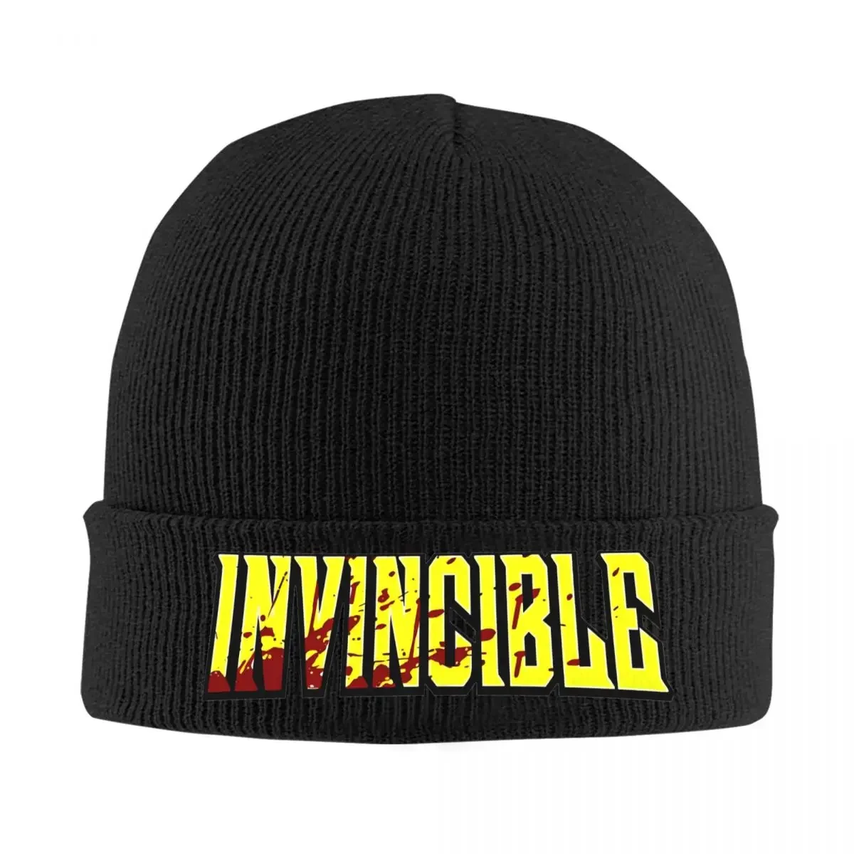 Invincible - Blood Stained Knitted Hat Beanies Winter Hat Warm Color Comic Heroes Funny Viltrim Cap for Men Women