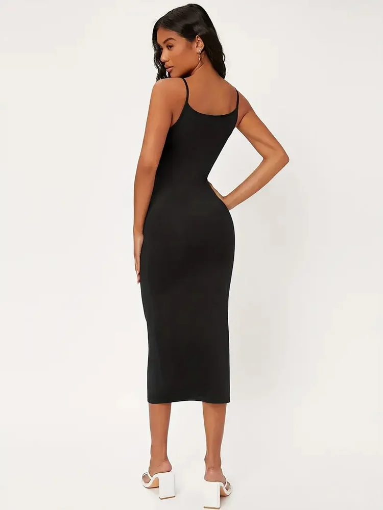 Abito Cami solido, elegante abito senza maniche per feste e Club, abbigliamento donna