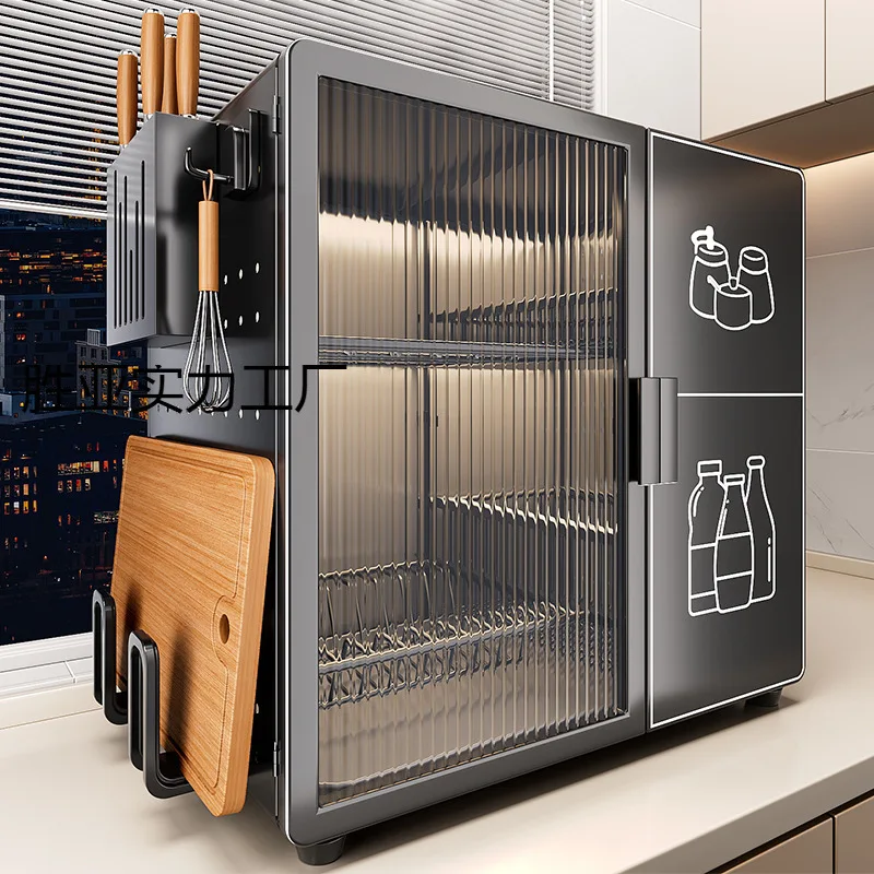 New Kitchen Shelves Countertops Multifunctional Seasonings Dish Storage Racks Household Drain Cupboards