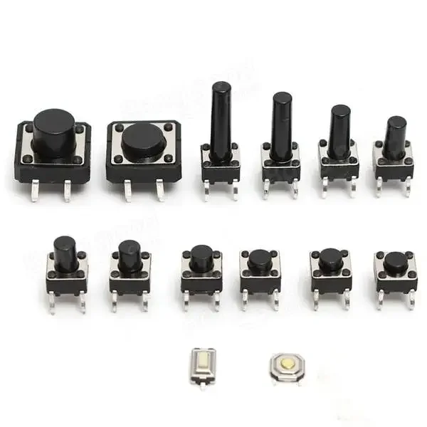 Interruptor de botão tátil momentâneo SMD sortimento Kit, definir a vida 100000 vezes, preço de promoção, 14 tipos, 140pcs por lote