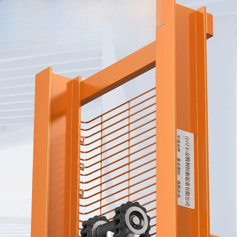 Manual hydraulic forklift, stacker 1 ton 2 tons semi-electric lift truck, hand push raised ground cattle forklift