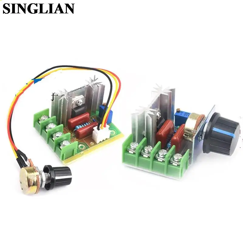 AC 50-220V 25A 2000W SCR High-power Electronic Voltage Regulator Light Dimming Speed Regulation Temperature Regulator Module