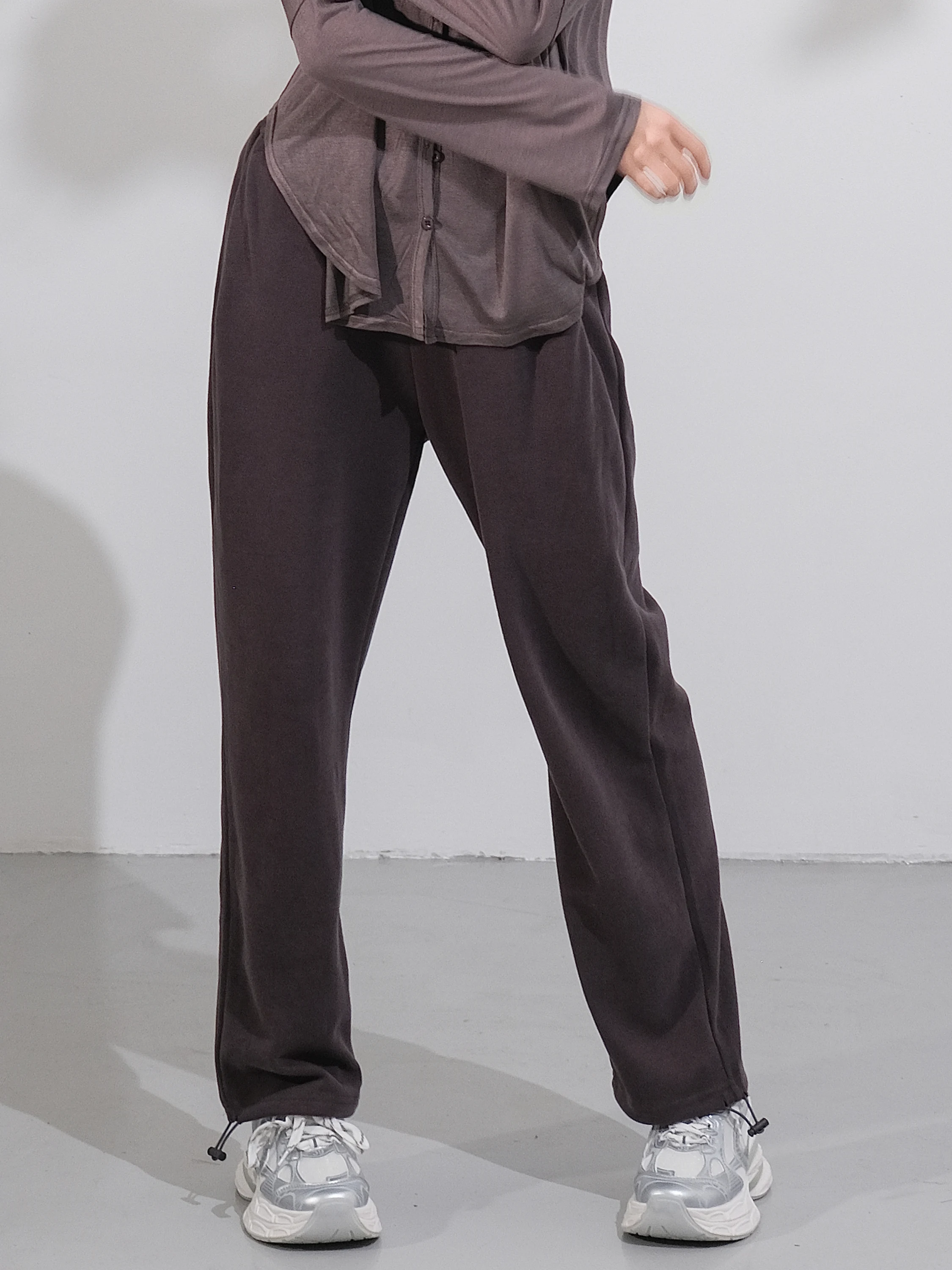 

Брюки прямого кроя с поясом Bonjour Mat для женщин: свободные, стройнящие, с высокой талией, для повседневной носки, длинные, глубокие, в стиле джоггеры