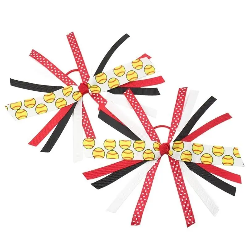 31BB Handmade Volleyball Soccers Print Headbands Comfortable Elastic Hair Rope
