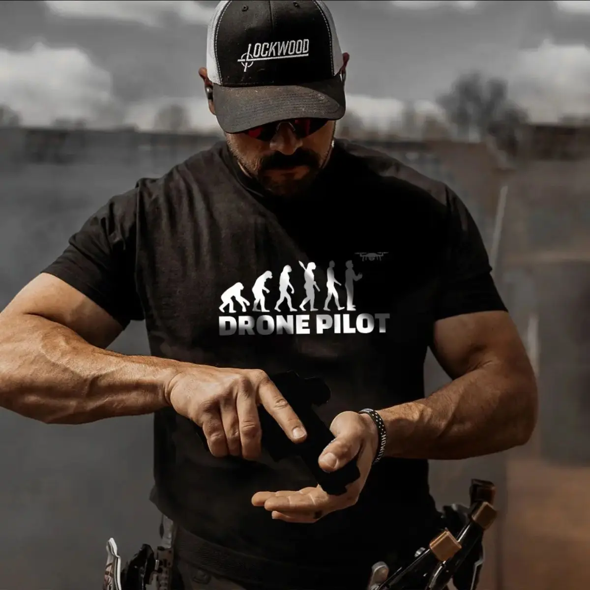 

Tactical Evolution History Print T-shirt Men's Summer Tough Guy Military Fans Outdoor Loose Breathable Cotton Short-sleeved Top