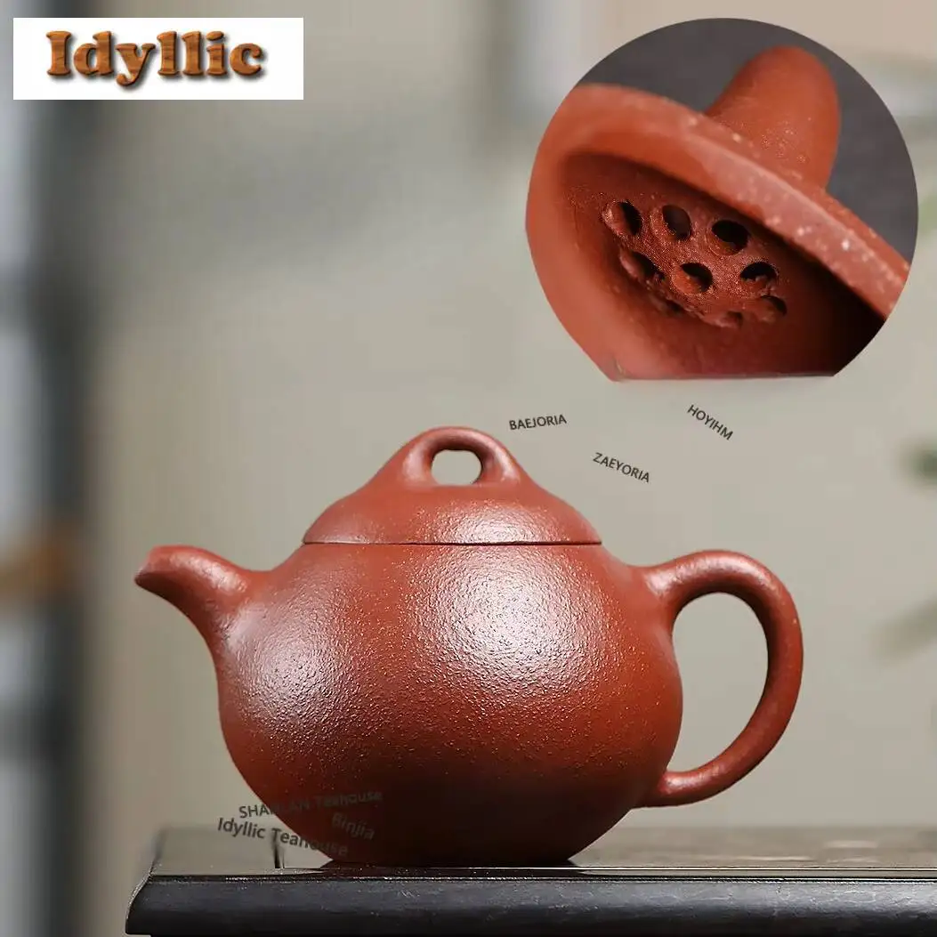 260ml Ancient Yixing Purple Clay Teapots Artists Handmade Wendan Pot Raw Ore Downhil Mud Kettle With Infuser Zisha Tea Set Gifts