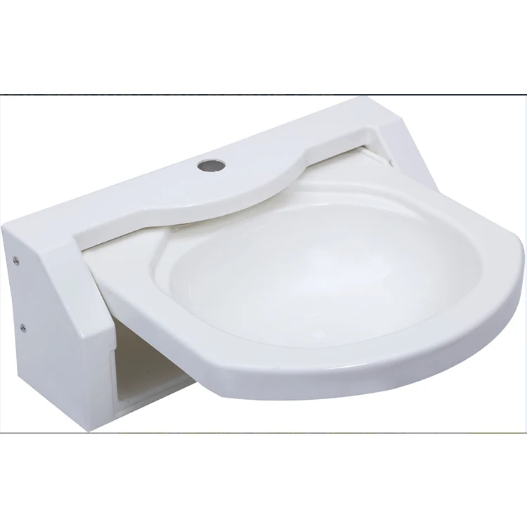 Factory  RV Wash Basin White Caravan Bathroom Basin Top Quality Trailer Acrylic Folding Sink