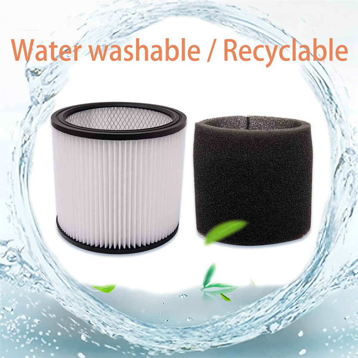 2X فلتر بديل لـ 90350 90304 90333 يناسب معظم المكانس الكهربائية الرطبة والجافة 5 جالون وما فوق