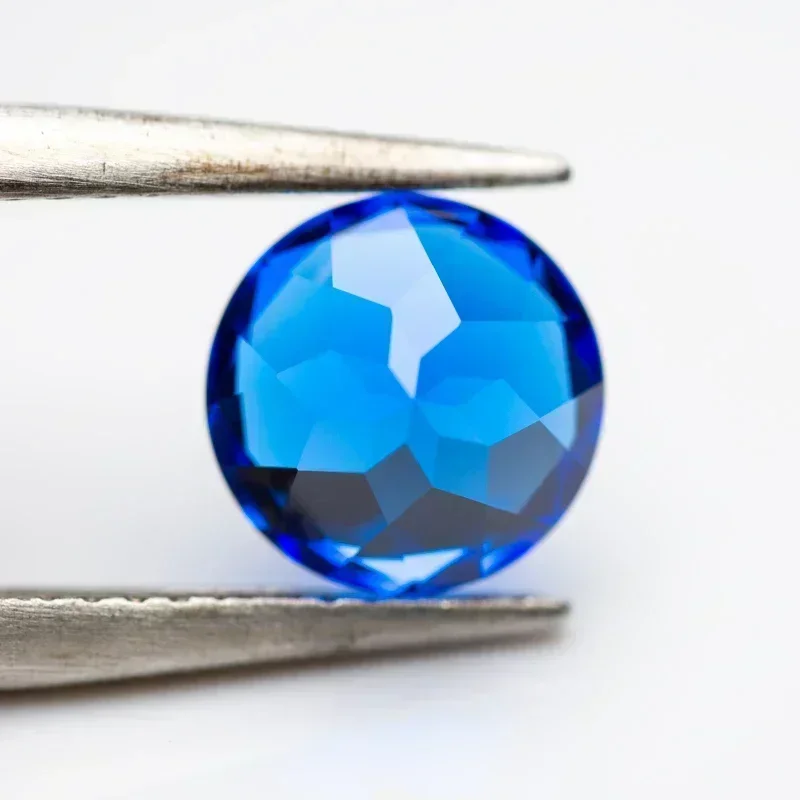 Synthetische Kobaltspinel-Perlen in Blau, rund geschliffen, für DIY-Schmuckherstellung, Anhängermaterial, wählbar – Detail 10