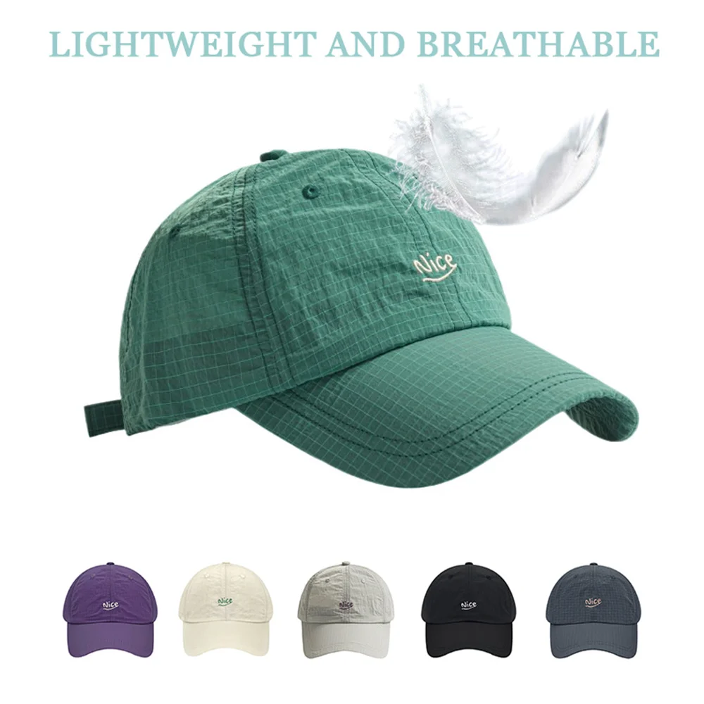 Image of Herren- und Damen-Baseballkappe mit Buchstaben-Stickerei für Frühling und Sommer, Koreanischer Stil, Schnelltrocknend, Sonnenschutz, Atmungsaktiver Outdoor-Reisehut