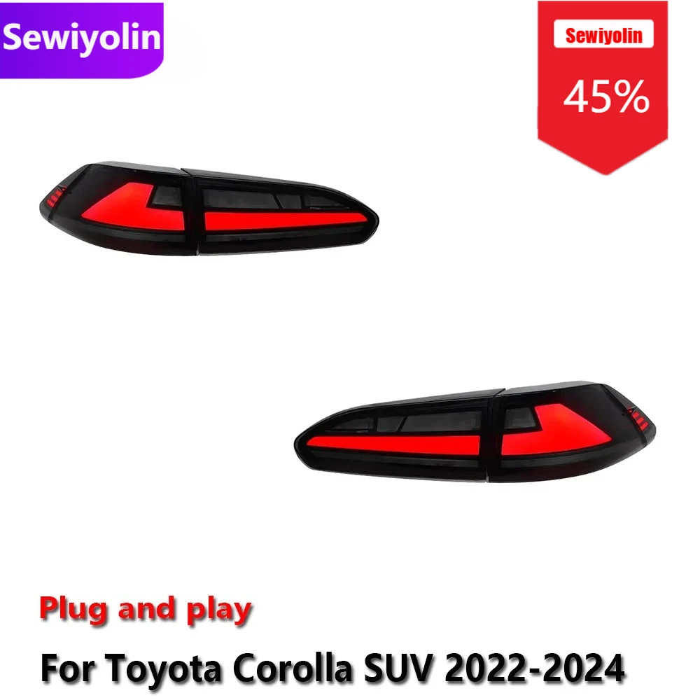 

Car DRL LED Tail Light Assemblies For Toyota Corolla SUV 2022-2024 Auto Fog DRL Brake Turn Signal Lamp Plug And Play
