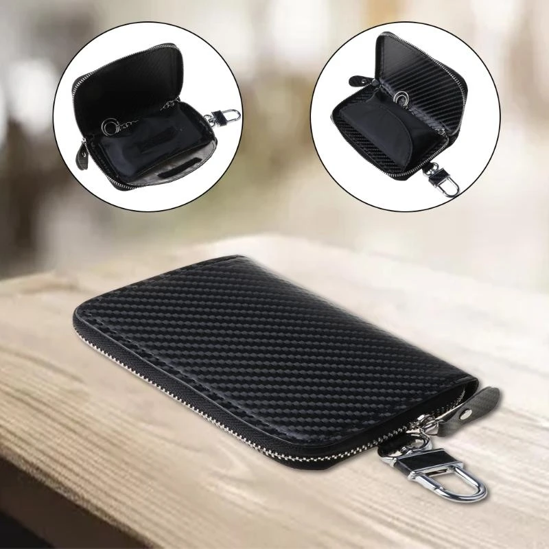 P5ED Anti-theft Car Key Fob Guard Signal Blocking Pouch Protector Shield RFID Signal Shielding Blocker Security Box Durable