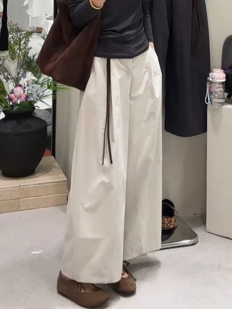 

Женские повседневные брюки с высокой талией, свободного прямого кроя, осенняя новинка, 3D-пошив, широкие длинные брюки