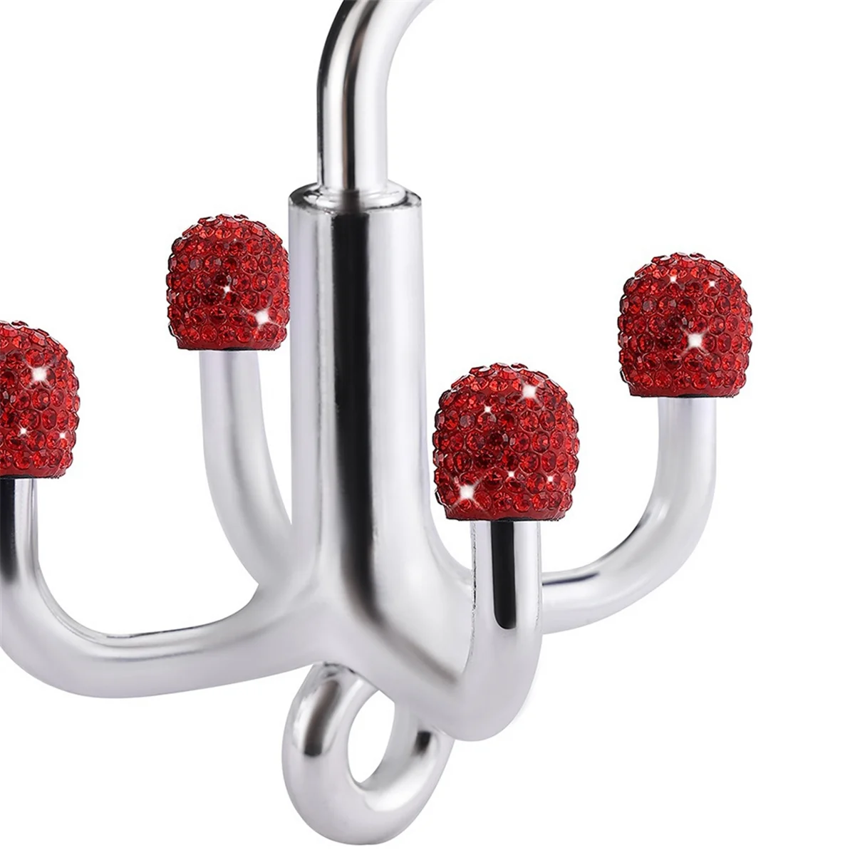 L74A 8 pezzi 360 °   Ganci rotanti a 4 artigli con diamanti scintillanti per guardaroba, ganci multiuso, portaoggetti vari, organizer per la casa