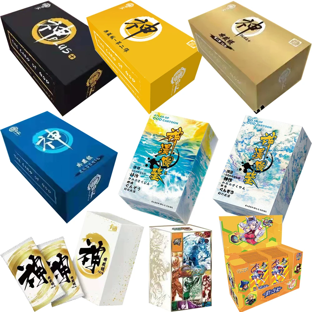 

The Card of God Anime Figures Collection Battle Cards Box Demon Slayer Collectible Hot Stamping Flash Cards Christmas Gifts Toys