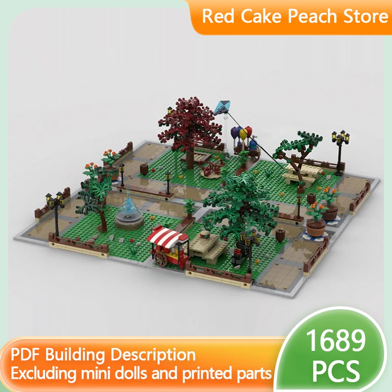 

Street View Model MOC Building Bricks Booth Centralized Display Stand Modular Technology Children Holiday Gift Assemble Toy Suit