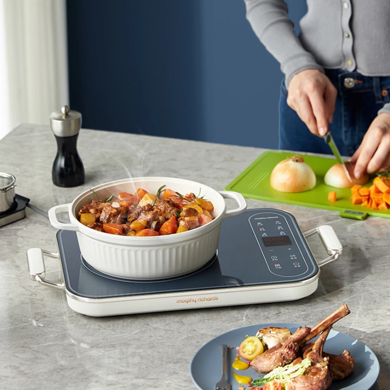 Cocina de Inducción doméstica pequeña multifunción, cocina electromagnética, olla caliente, estufa de batería inteligente de alta potencia