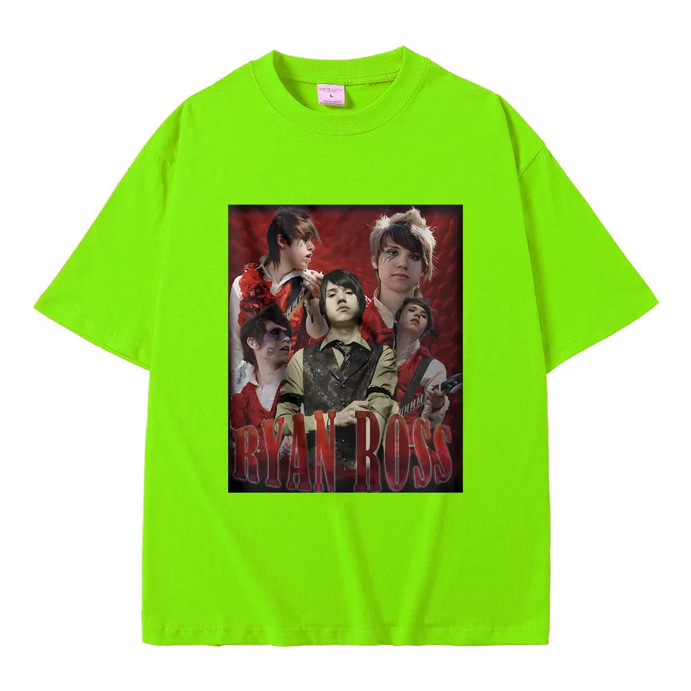 Ryan Ross Graphic Print Tshirt uomo Gothic Rock oversize manica corta moda maschile t-shirt uomo donna Casual t-shirt in puro cotone