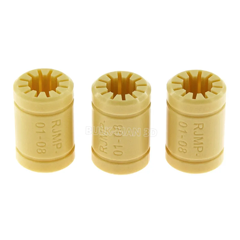 4Pcs RJMP-01 Plastic RJMP Linear Bearings Bushing Ball Solid Polymer Bearing Shaft 6mm 8mm 10mm 12mm for CNC 3D Printer Parts
