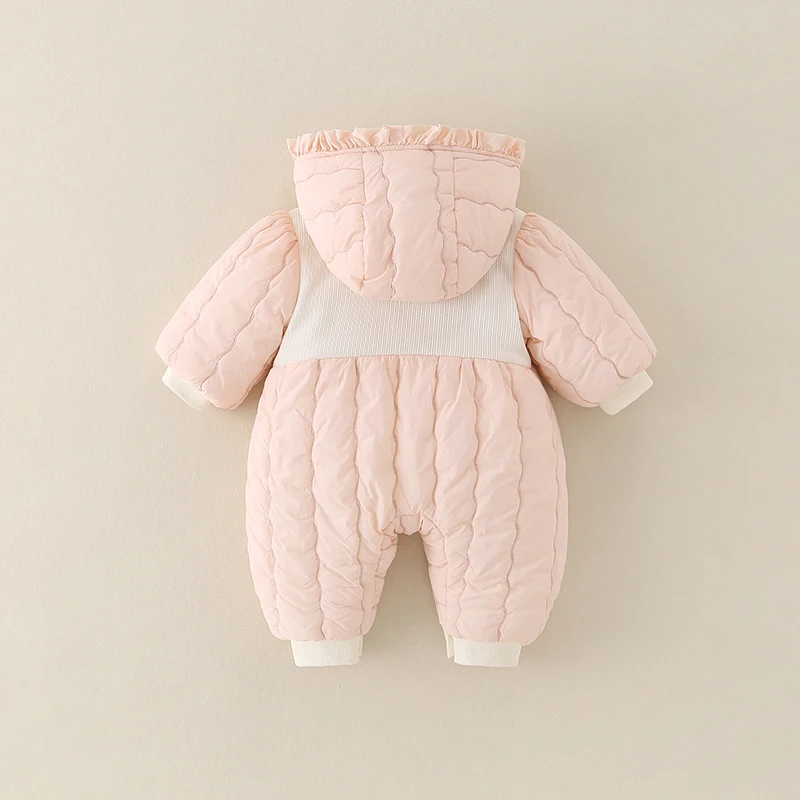 Entzückendes Prinzessinnen-Outfit, Baumwoll-Rer-Anzug für Babys, Herbst-Winter-Kleidung, hohe Taille, lange Hosen, Baumwollstoff