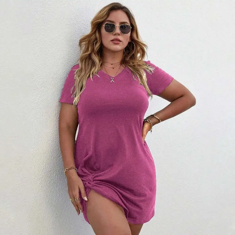 

New Spring Slim Fit Hip Hugging Skirt Sexy Spicy Girl Pleated Tight Fitting Solid Color Short Sleeved Temperament Dress Y2k