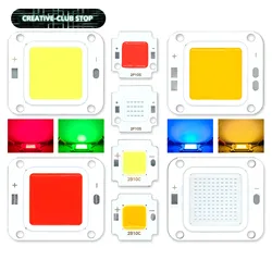 Wysoka moc 10W 20W 30W 50W LED COB Flip Chip DC30-32V Diody SMD Czerwony Zielony Niebieski Żółty DIY Do Światła Прожектора Прожектор