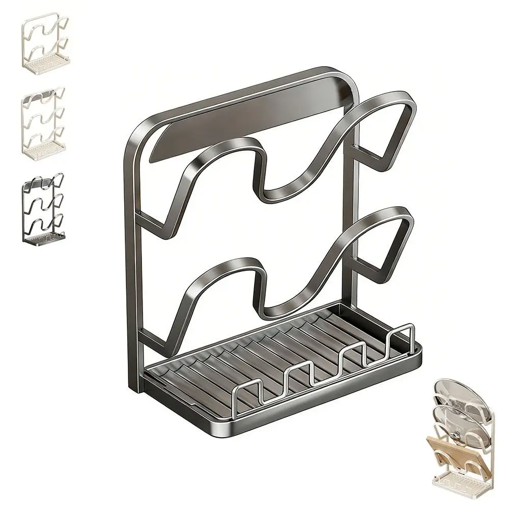 Multifunctional Pot Lid Rack Spoon Rest Stainless Steel Kitchen Spatula Holder Utensil Placement Rack Kitchen Accessories
