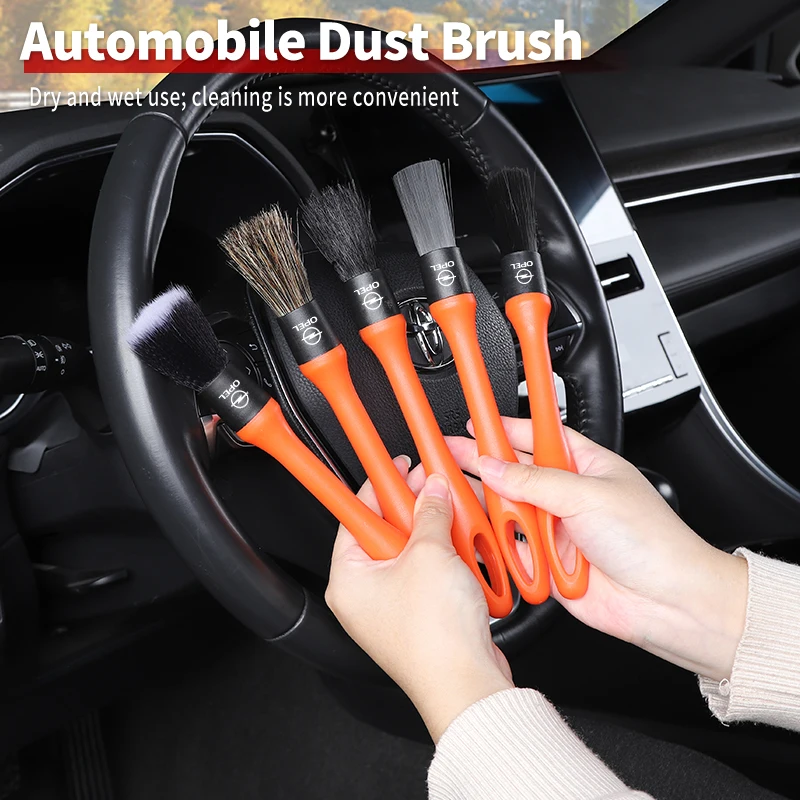 1Set Car Detailing Brush Gap Dust Removal Brush Cleaning Tools For Opel Corsa Astra Insignia Vectra Zafira Meriva Mokka Grandlan