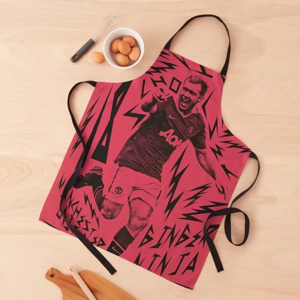 

Illustration Paul Scholes Apron Kitchens Accessories Waterproof women kitchen utensil Apron