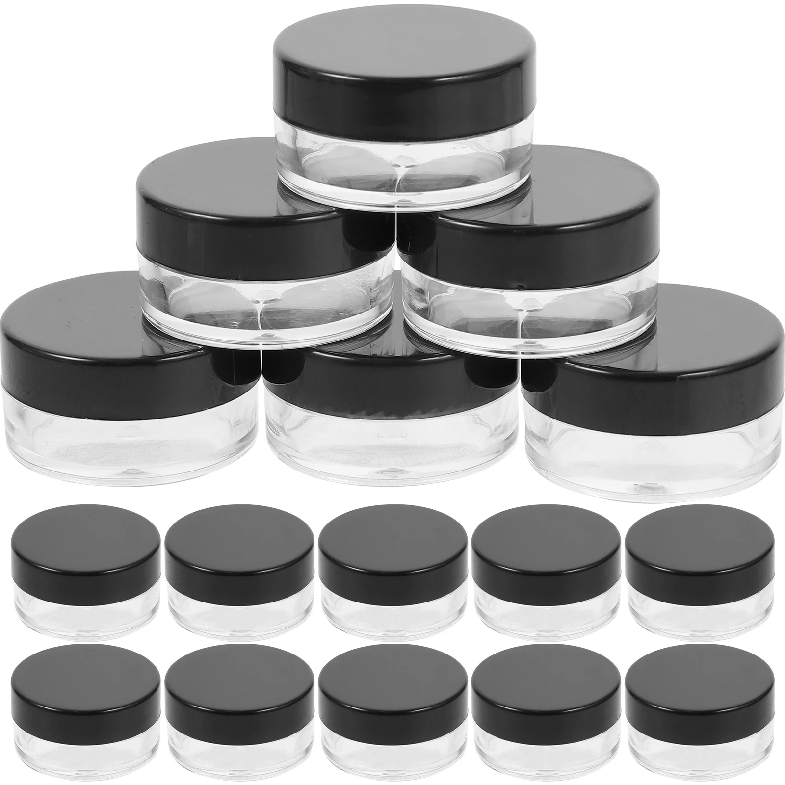 

20 pcs Dividing Bottles 5G Round Cream Containers Leakproof Travel Jars For Makeup Skincare Refillable Empty Tubes