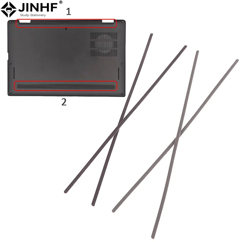 1Pc/1Set Rubber Feet Strip Laptop Replacement Bottom Shell Cover Foot Pad For Dell Latitude 7320 7330 Non-Slip Bumper Feet Strip